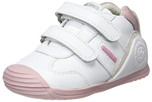 Biomecanics 151157-2, Zapatillas de Estar por casa Niñas, Blanco (Blanco Y Rosa (Sauvage) G), 24 EU