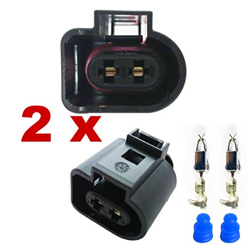 Coche para conector – Amp Tyco VAG de 2 pin (2 x FEMALE) 1J0973722, 1J0 973 722, 021100164, 191 955 681, 1H0 955 681, 1J0