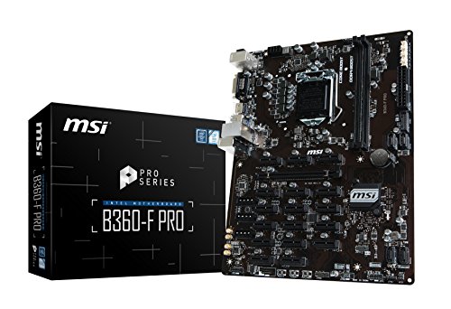 MSI B360-F Pro - Placa Base Pro Series (LGA 1151, 1 x PCI-E 3.0 x16, HDMI, DVI-D, Mining Management, 4 x USB 3.1, 6 x USB 2.0)