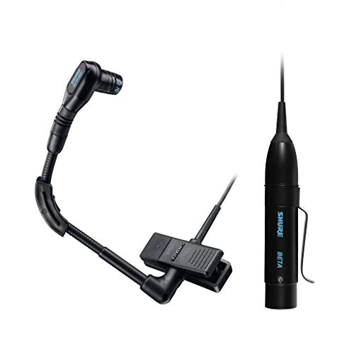 Shure BETA 98H/C - Micrófono condensador cardioide en miniatura de saxo/metales con pinza, con montaje antivibraciones integrado y preamplificador (XLR)