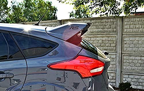 Coche Alerón Trasero Rear Spoiler para Ford Focus MK3 RS,ABS Car Rear Trunk Techo Spoiler Lip Wing,Coche Spoiler Maletero ala Cola,Negro