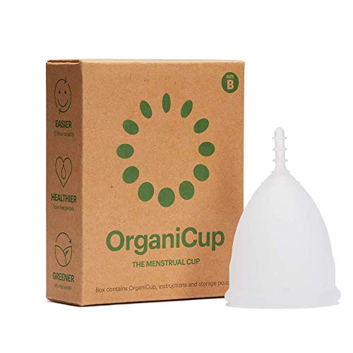 Copa menstrual OrganiCup - Talla B/grande - Ganadora del los AllergyAwards 2019 - Aprobada por la FDA - Silicona suave, flexibe y reutilizable de grado medicinal