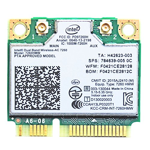 i10Gb Intel Dual Band Wireless-AC 7260 2x2 AC + Bluetooth 4.0 p/n 7260-HMW