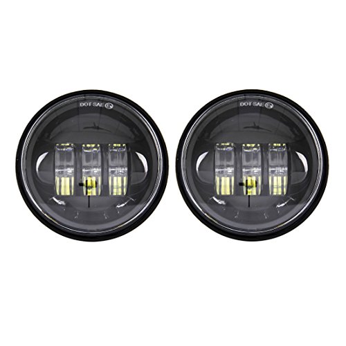 SKUNTUGUANG 2 unids 4.5 pulgadas 30 W negro LED niebla luz proyector auxiliar motocicleta paso lámpara para Harley Davidson