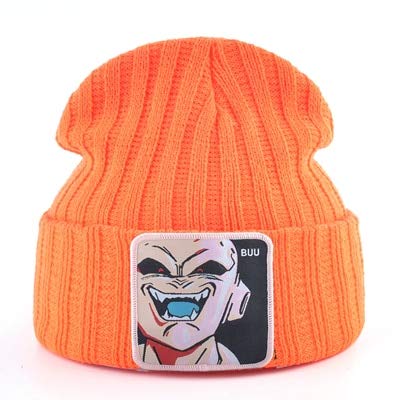 Moda para Mujer Sombrero de Invierno cálido Sombrero Femenino Sombrero de Paja Hop Sombrero de Gorro de Calavera Sombrero de Punto Masculino Gorro de Terciopelo Sombrero Masculino -Orange