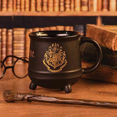 Pyramid International" Harry Potter (Hogwarts Crest) Cauldron - Taza de café (cerámica, 21 x 29 x 1,3 cm), diseño de calavera, multicolor