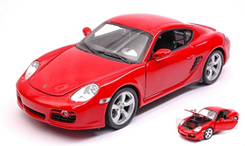 Welly WE22488R Porsche Cayman S Red 1:24-27 MODELLINO Die Cast Model Compatible con