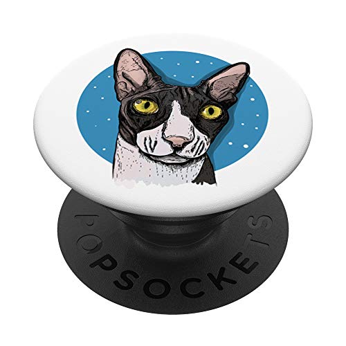 Lindo Gato Gatito Kitty Oriental Sphynx De Pelo Corto Regalo PopSockets Agarre y Soporte para Teléfonos y Tabletas