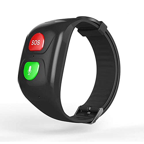 Waterproof IP67 GPS pulsera inteligente Bracelet Anti-lost GPS + LBS + WIFI ancianos SOS llamada de emergencia, con Geo-fence Step-counter alarma, chat de voz, frecuencia cardíaca, monitor de sangre