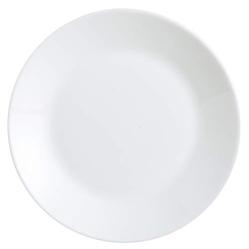 Arcopal Set platos postre, Vajilla vidrio opal extra resistente, 18cm, Blanco, 12 piezas