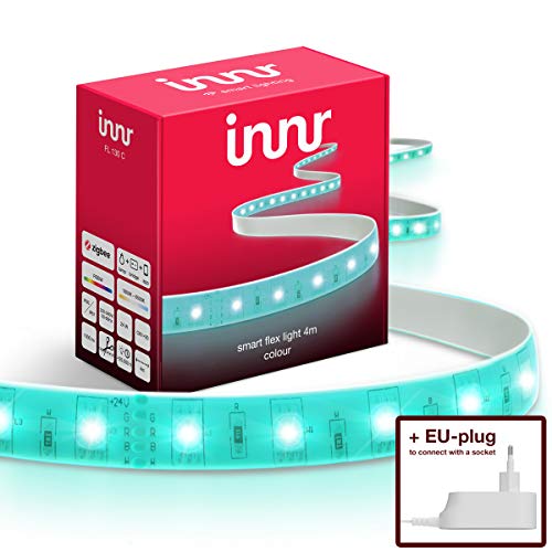 Innr Flex Light Color, Tira LED RGBW 4m, conectada, compatible with Philips Hue* y Echo Plus, FL 130C