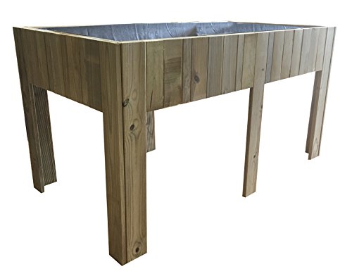 AD servicios Mesa de Cultivo Grande (Huerto Urbano) de Madera tratada 150x80x80 cm