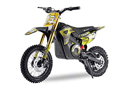 Nitro Motors - Minimoto eléctrica de cross Eco Tiger para niños, 1000 W, 36 V, Unisex adulto, amarillo