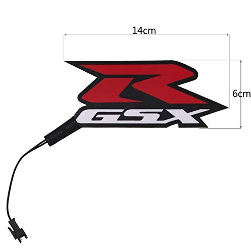 Pegatinas Coche Moto Motocicleta de luz LED DIY Reflectante EL fría luz Pegatina for Suzuki GSXR 600/750/1000 K3 K4 K5 K6 K7 K8 K9 600CC-1000CC Rueda (Color : Red)