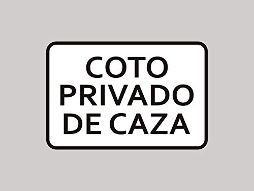 Oedim Pack 10 Señal de Coto Privado de Caza | 30x20cm | Finca Privada, Coto Privado, Caza Activa | Señaletica en Material Aluminio Blanco Resistente de 3mm | Duradera y Económica