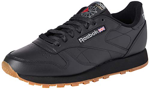 Reebok Classic Leather - Zapatillas de cuero para hombre, color negro (black / gum 2), talla 39