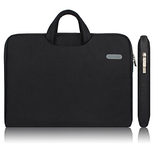 Arvok 15-15.6 Pulgadas Funda para Portátiles/Maletín Funda Bandolera para MacBook Pro Retina/MacBook Air/Protectora Funda Bolso para Acer/ASUS/DELL/Lenovo/HP/Samsung (Negro)