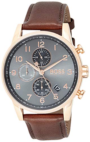 Hugo BOSS Reloj Cronógrafo para Hombre de Cuarzo con Correa en Cuero 1513496