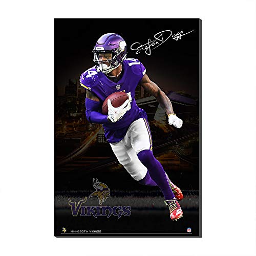 Karen Max Giclee - Lienzo Impreso con diseño de la NFL Super Bowl Minnesota Wikinger Stefon Diggs, Kein Rahmen, 110X160cm