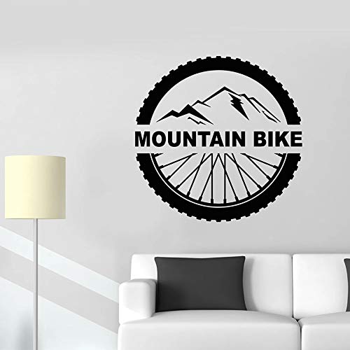 wZUN Calcomanía de Pared de Bicicleta de montaña Rueda de Bicicleta Pegatina de Vinilo Mural Dormitorio Sala de Estar decoración del hogar 68X68cm