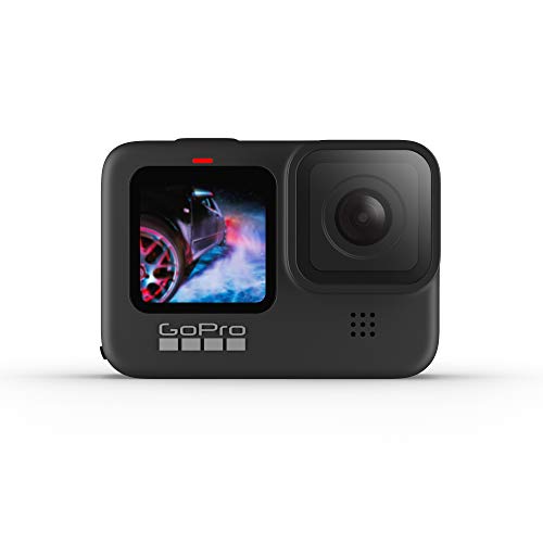 GoPro HERO9 Black - Cámara de acción Sumergible con Pantalla LCD Delantera y Pantalla táctil Trasera, vídeo 5K Ultra HD, Fotos de 20 MP, transmisión en Directo en 1080p, Modo Webcam y estabilización