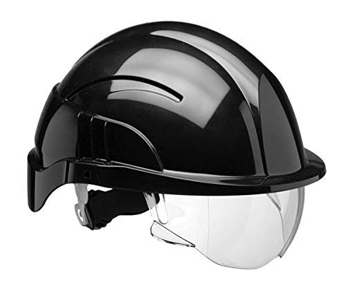 VISION PLUS CASCO DE SEGURIDAD NEGRO C/W VISOR INTEGRADO