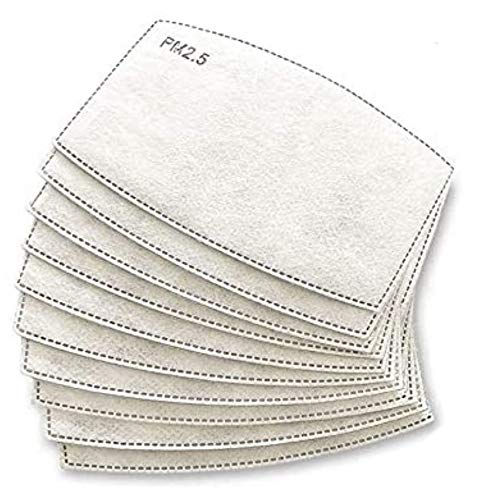 Pack 10x Filtro Desechable para Mascarilla. Lote de Filtros Intercambiables con 5 Capas de Filtración Material Suave y Transpirable Evita Polvo Sustancias Nocivas Contaminación