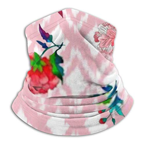 Calentador de cuello de forro polar, multifuncional pintura a mano abstracta flores japonesas hojas bufanda, polaina, polaina, cuello gorra, bufanda, pasamontañas, sombrero, bandana,