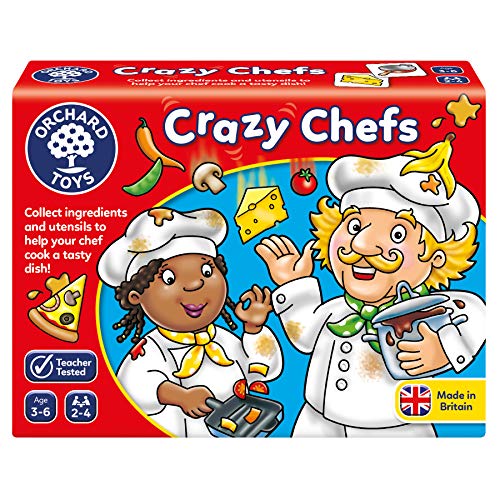 Orchard_Toys Crazy Chefs - Juego de cartas ilustradas para jugar a las cocinas