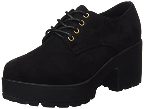 COOLWAY Cruise, Zapatos de Cordones Oxford Mujer, Negro (Black 000), 38 EU