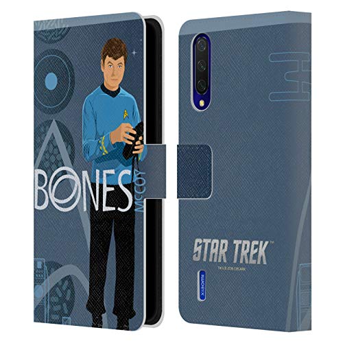 Head Case Designs Oficial Star Trek Doctor Mccoy Personajes icónicos Tos Carcasa de Cuero Tipo Libro Compatible con Xiaomi Mi 9 Lite