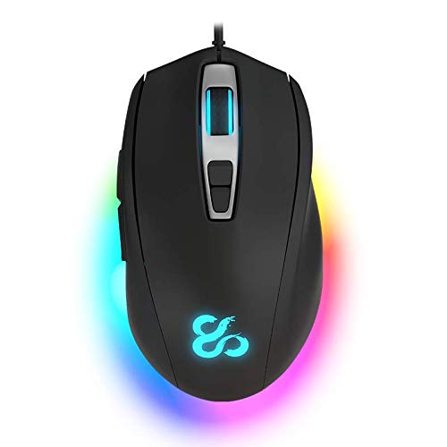 Newskill Helios - Ratón para Gaming con RGB iluminación RGB por Fases y Diferentes Efectos de iluminación a través de un Software Personalizable (Sensor óptico hasta 10000 dpi) Color Negro