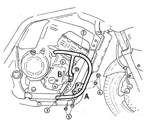 Protector de Motor Hepco & Becker – Negro para Yamaha FZS 1000 Fazer hasta año de fabricación 2005