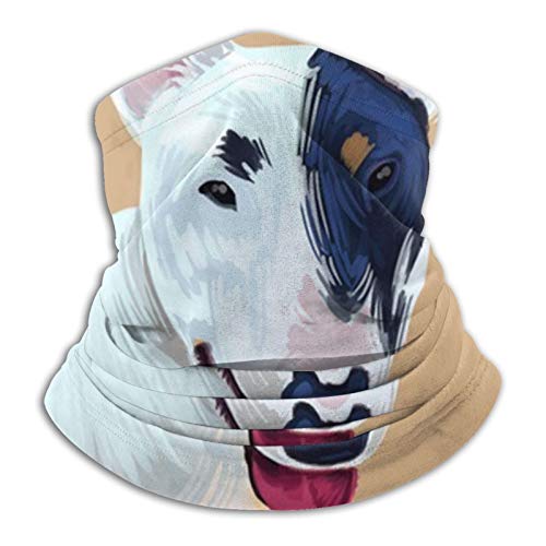 Bull Terrier Cachorro Cuña Cabeza Retrato De Raza Inglesa Cubierta Facial Sin Costuras Mascarilla Bufanda Bandanas Polaina De Cuello - Protección Solar Contra El Polvo Y Los Rayos Uv Para Festivales Y