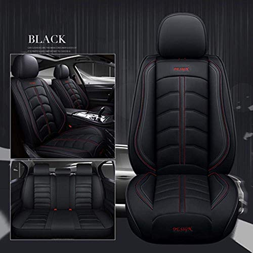 QIONGS Cubierta de Asiento de Coche, Deportes Automóviles Cuero Fundas para Asientos de Opel Astra khgj grandland x Zafira Meriva AB b Zafira Tourer, Negro sin Almohada