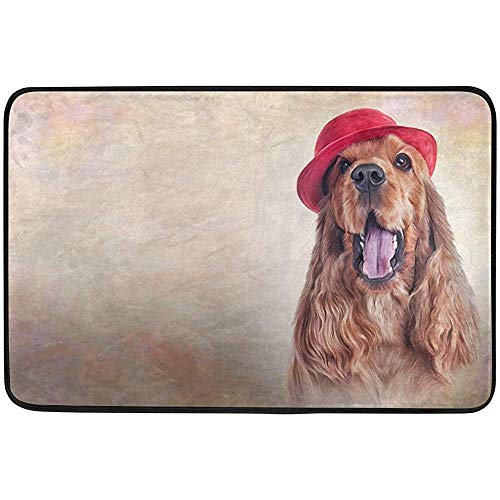 Ruan-Shop Cocker Spaniel Inglés Perro Felpudo Sala de Estar Dormitorio Cocina Baño Alfombra