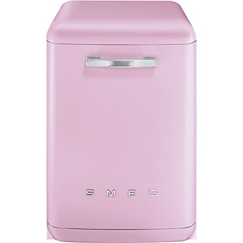 Smeg LVFABPK Independiente 13cubiertos A+++ lavavajilla - Lavavajillas (Independiente, Rosa, Plata, Botones, 13 cubiertos, 42 dB)