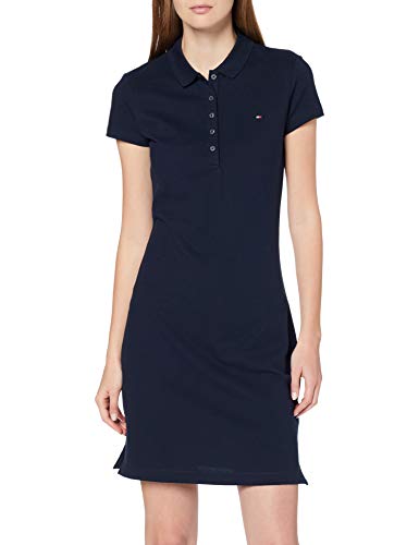 Tommy Hilfiger Heritage Slim Polo Dress Vestido, Azul (Midnight 403), Small para Mujer