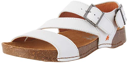 Art I Breathe, Sandalias con Punta Abierta para Mujer, Blanco (White White), 38 EU