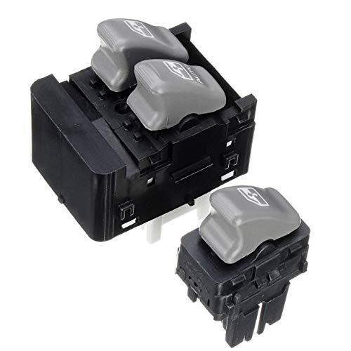 Interruptor de ventana eléctrica profesional para Pontiac Trans Sport Front LH RH 1999-2005 2 piezas 10409721/10387304 - negro