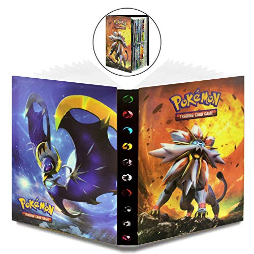 WELLXUNK Álbum de Pokemon Pokemon GX EX Álbum de Cartas Coleccionables Pokémon Titular de Tarjetas de Pokemon Pokémon,30 Páginas y Puede Contener 240 Pokemon Tarjetas(Sun Moon)