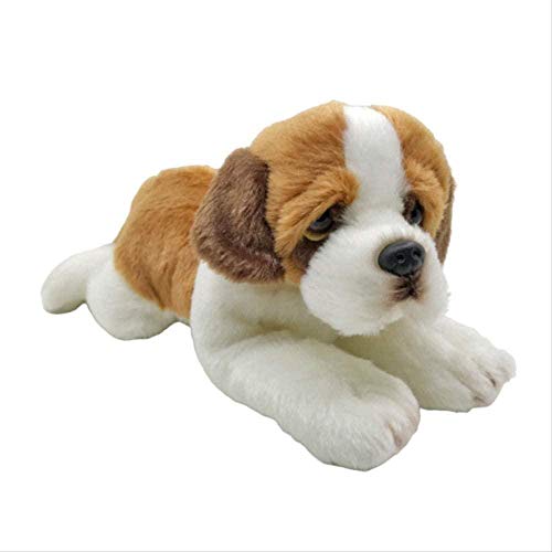 N/C 23cm- Peluche San Bernardo Perro Animal de Peluche Muñeca Cachorro Mascota Niños Bebé Regalo de cumpleaños Regalo