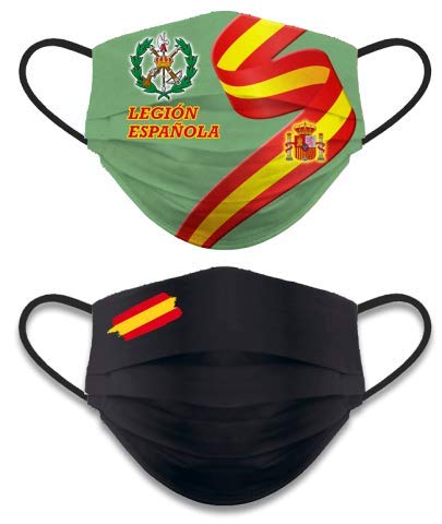 Pack 2 ud. Accesorio Facial Reversible Legión Española Nivel 3. No homologada. 2-30761 Albainox