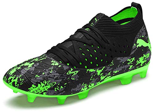 Puma Future 19.2 Netfit FG/AG, Zapatillas de Fútbol Hombre, Negro Black-Charcoal Gray-Green Gecko, 42 EU