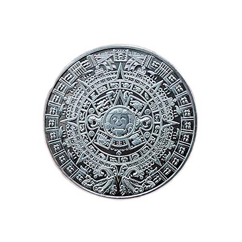 México,Maya,Calendario,Adivinación,Azteca,Moneda,Insignia,Moneda Conmemorativa,Profecía,Enduro,40 Mm el Mejor Regalo/Plata / 2 Piezas