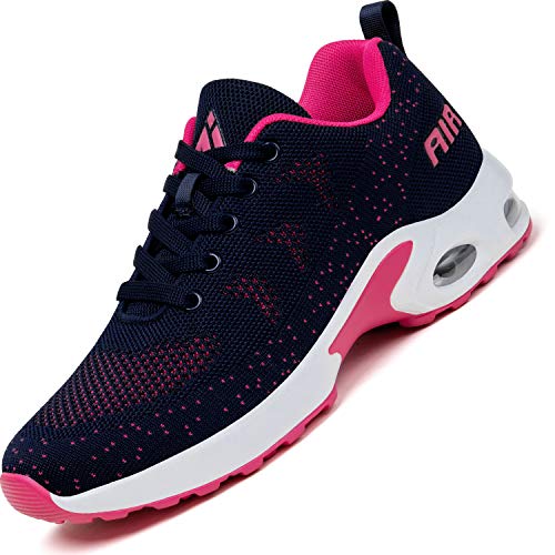 Mishansha Air Zapatillas de Deportes Mujer Ligeros Zapatos de Correr Femenino Antideslizante Calzado Gimnasio Sneakers Fitness Rosa, Gr.36 EU