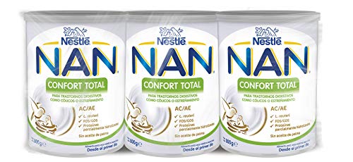 Nan Confort Total Leche Especial Para Bebés Con Trastornos Digestivos Leves Tales Como Cólicos O Estreñimientos - 3 latas x 800 g