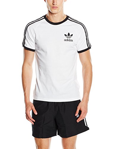 adidas California Camiseta de Manga Corta, Hombre, Color Blanco, tamaño Large