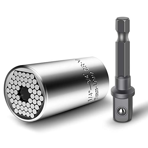 INSMA Universal de Llave de Vaso Multifuncional Herramientas de Mano con Taladro Adaptador 7-19 mm Juego Llave de Vaso Coche/Auto Destornillador de Socket Kit de Reparación de Herramientas.