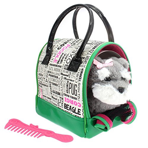 ColorBaby - Sparkle Girlz Perrito Schnauzer Y Trasportín Verde (85150)